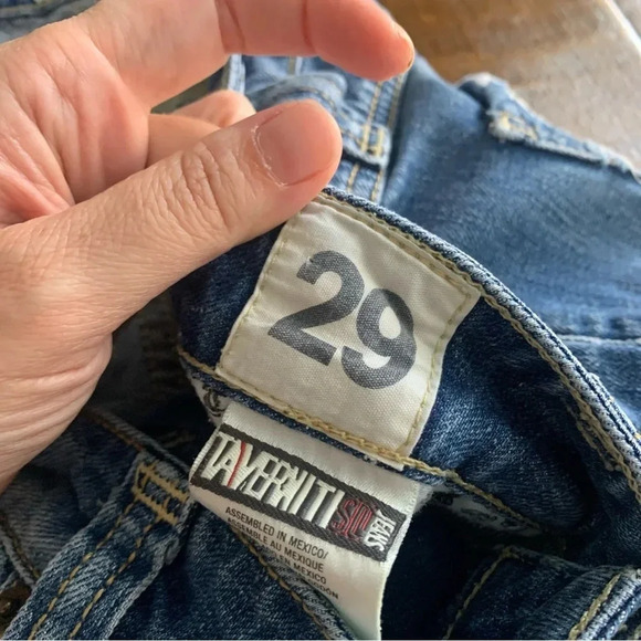 Jimmy Taverniti SO Jamie Women’s Distressed Ripped Stitch Boot Cut Jeans- 29 - Picture 7 of 12